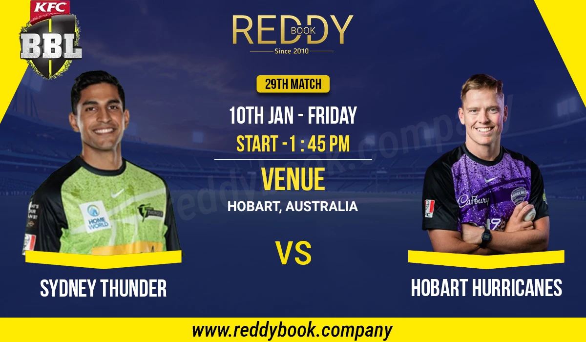 Read more about the article Hobart Hurricanes vs Sydney Thunder, 29th Match – Big Bash League 2024-25